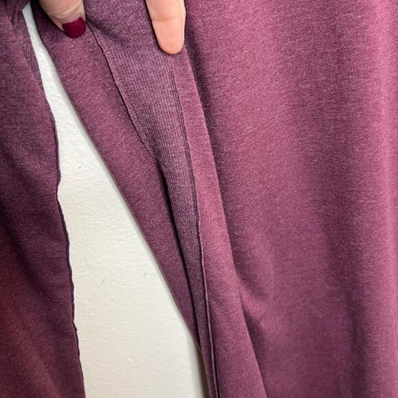 The Normal Brand Puremeso Weekender Dress Long Sleeve Wine Heather Sz XS - Picture 8 of 11